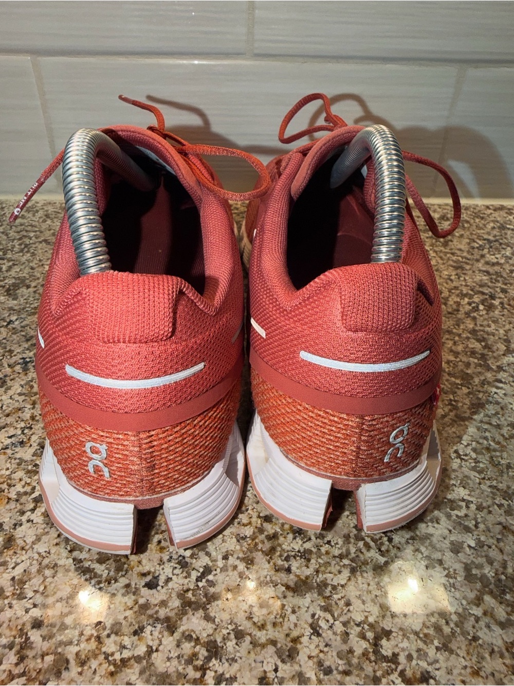 On Running Women's Rust/White Cloudflow Sneakers - Picture 5 of 9